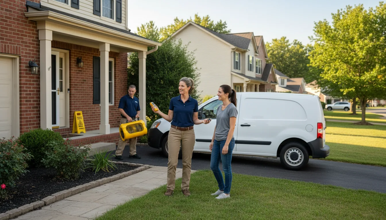 Residential water damage restoration in Markham, IL
